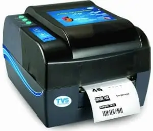 a printer with a label 