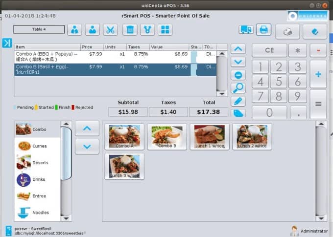 uniCenta POS System Operation and Interface Suite