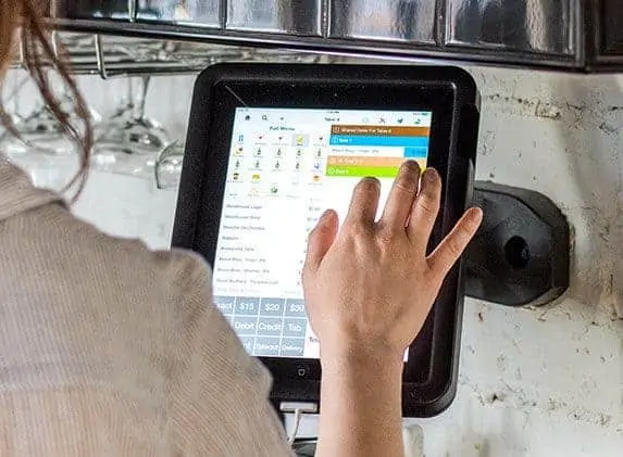 a person using a tablet 