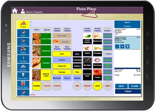 a computer screen with a menu 