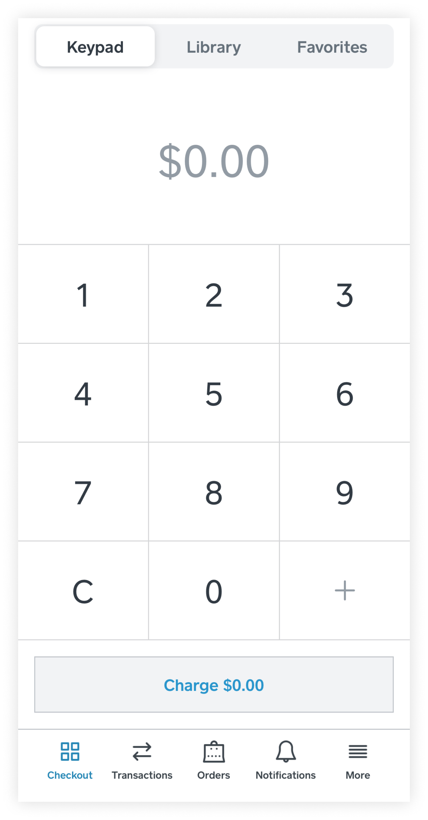 Square Point of Sale Dashboard Keyed Entry