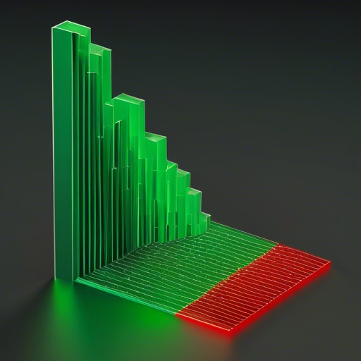 A graph illustrating credit shrinkage economic impacts for businesses using the colors green and red.